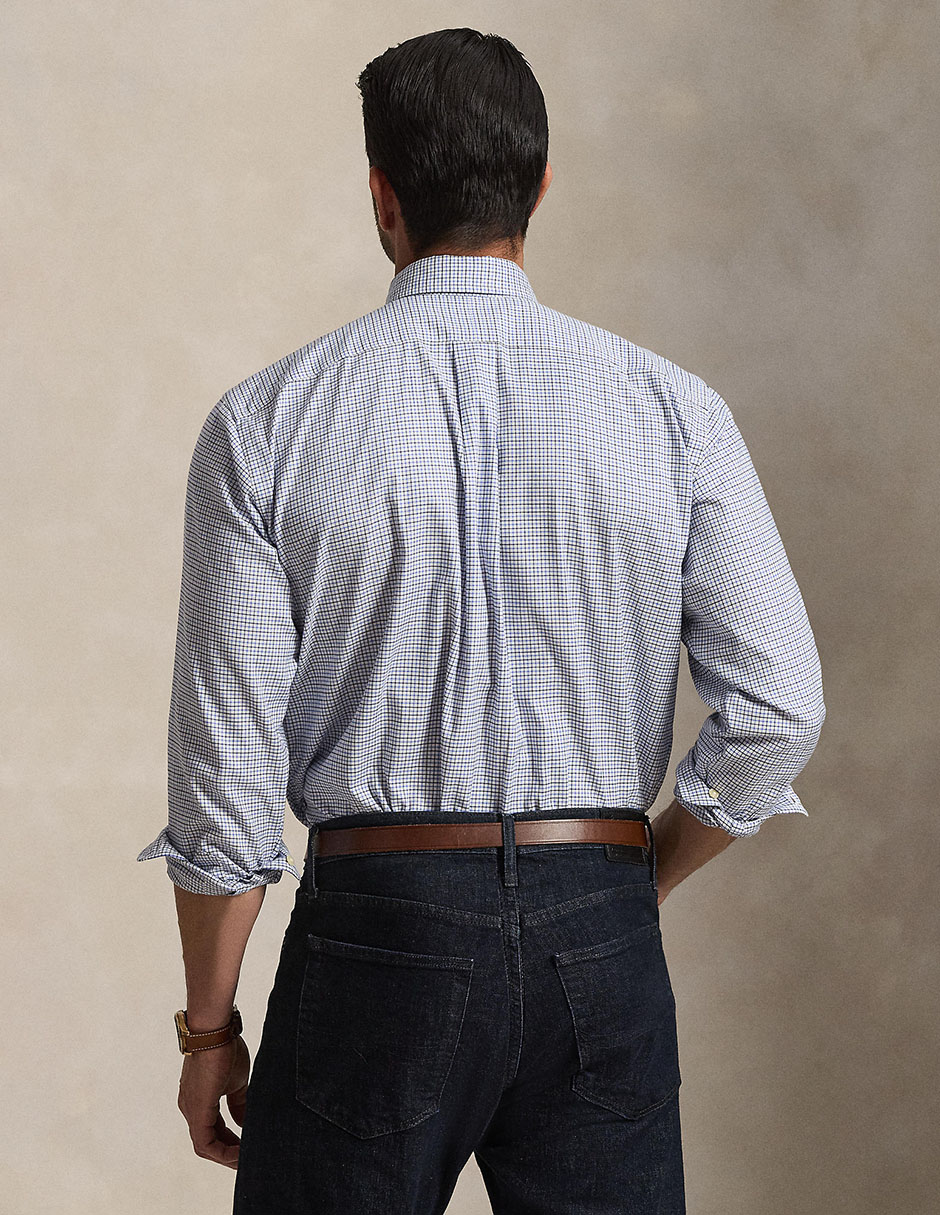 Camisa business casual de algodón manga larga para hombre 3