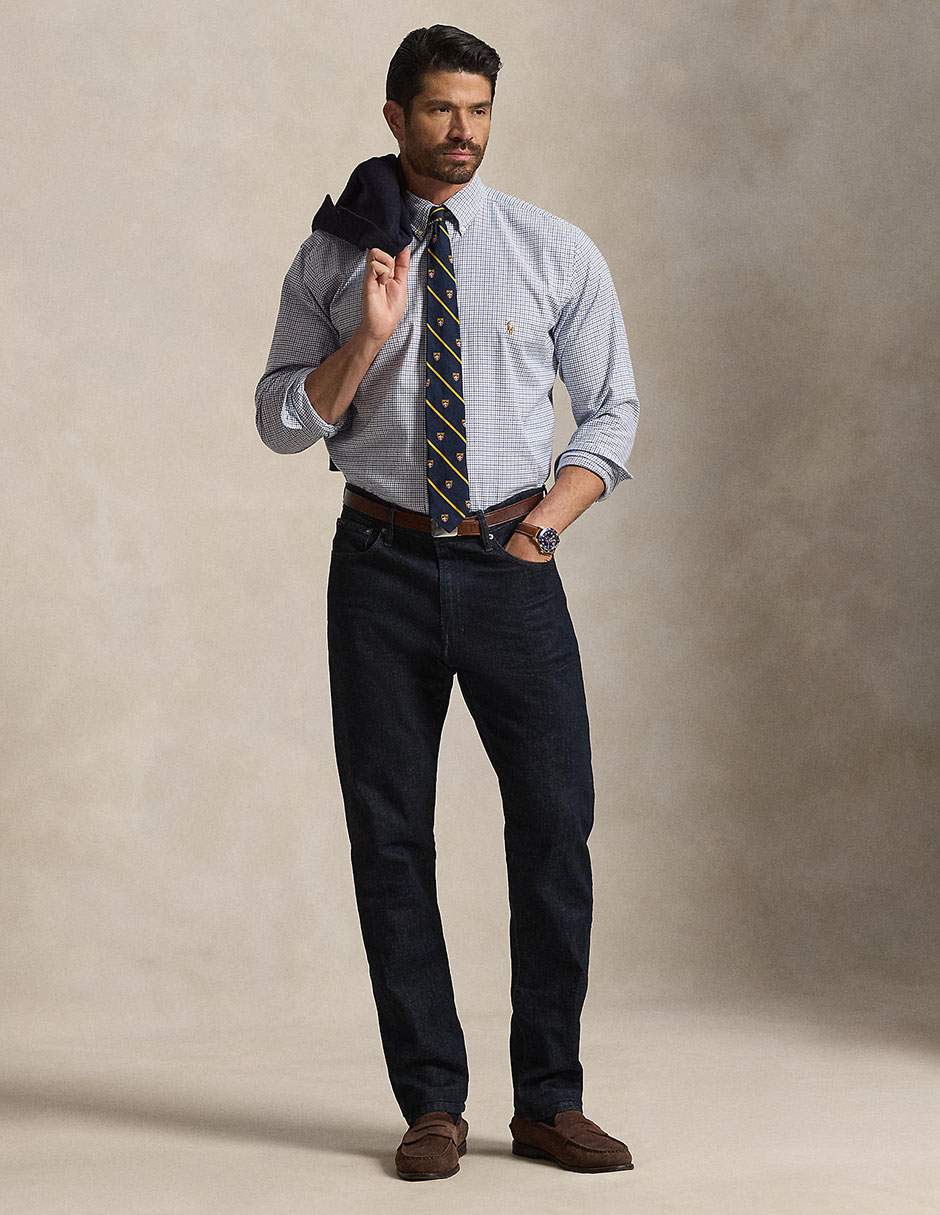 Camisa business casual de algodón manga larga para hombre 5