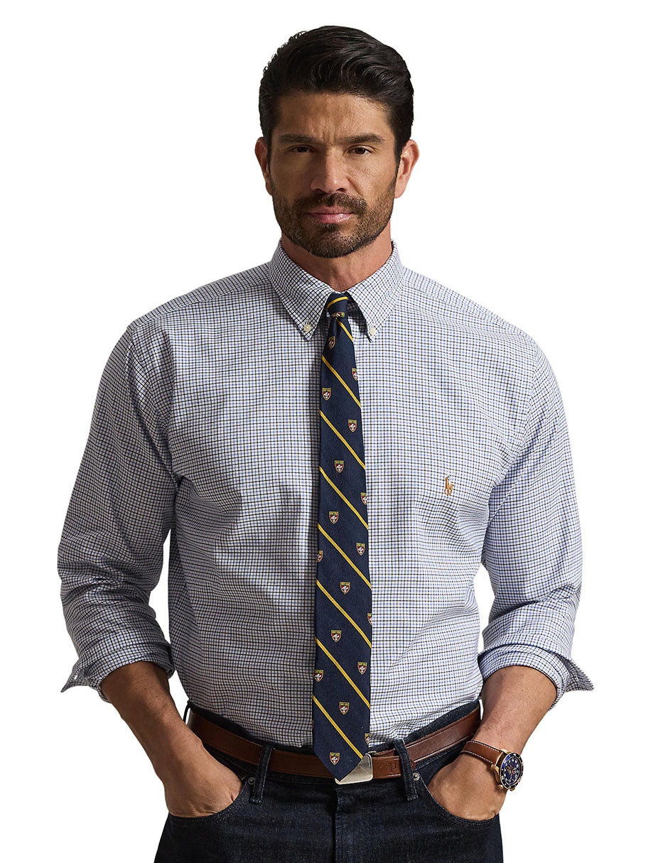 Camisa business casual de algodón manga larga para hombre 9