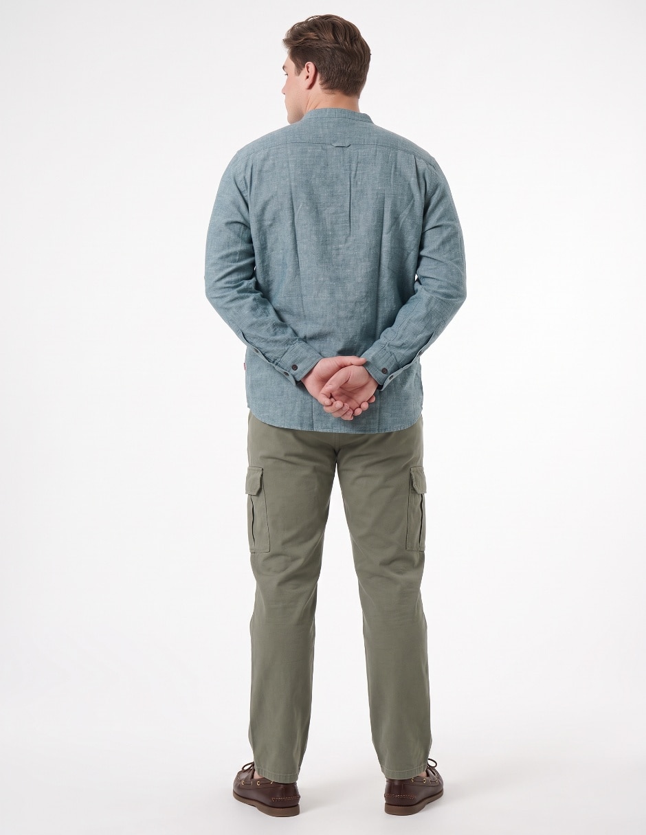 Camisa/Sobrecamisa Formal de (si aplica) Algodón y lino manga Larga para hombre 2