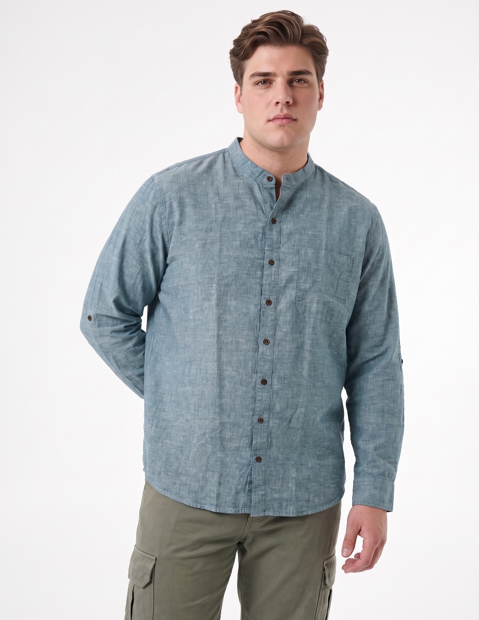 Camisa/Sobrecamisa Formal de (si aplica) Algodón y lino manga Larga para hombre 4