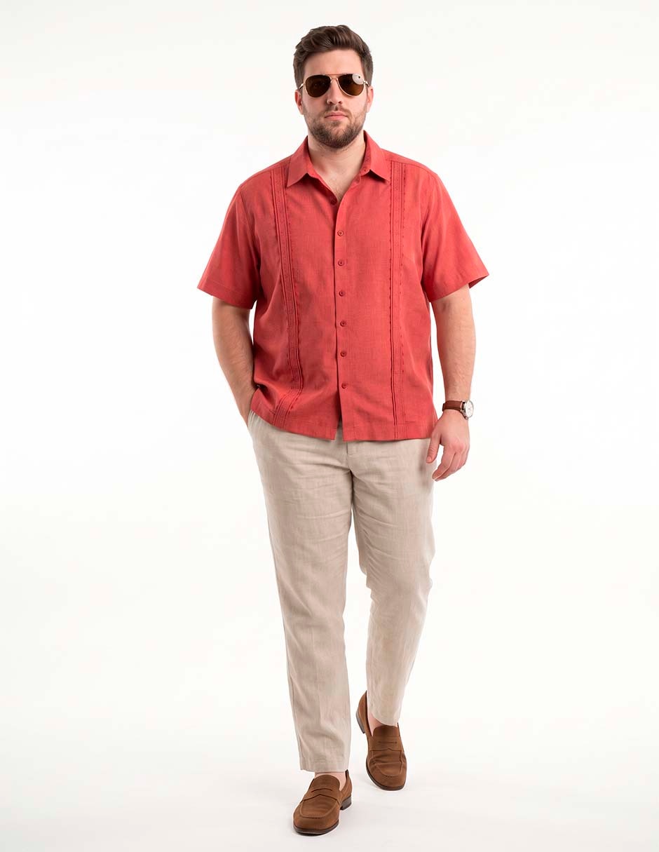 Guayabera manga corta para hombre