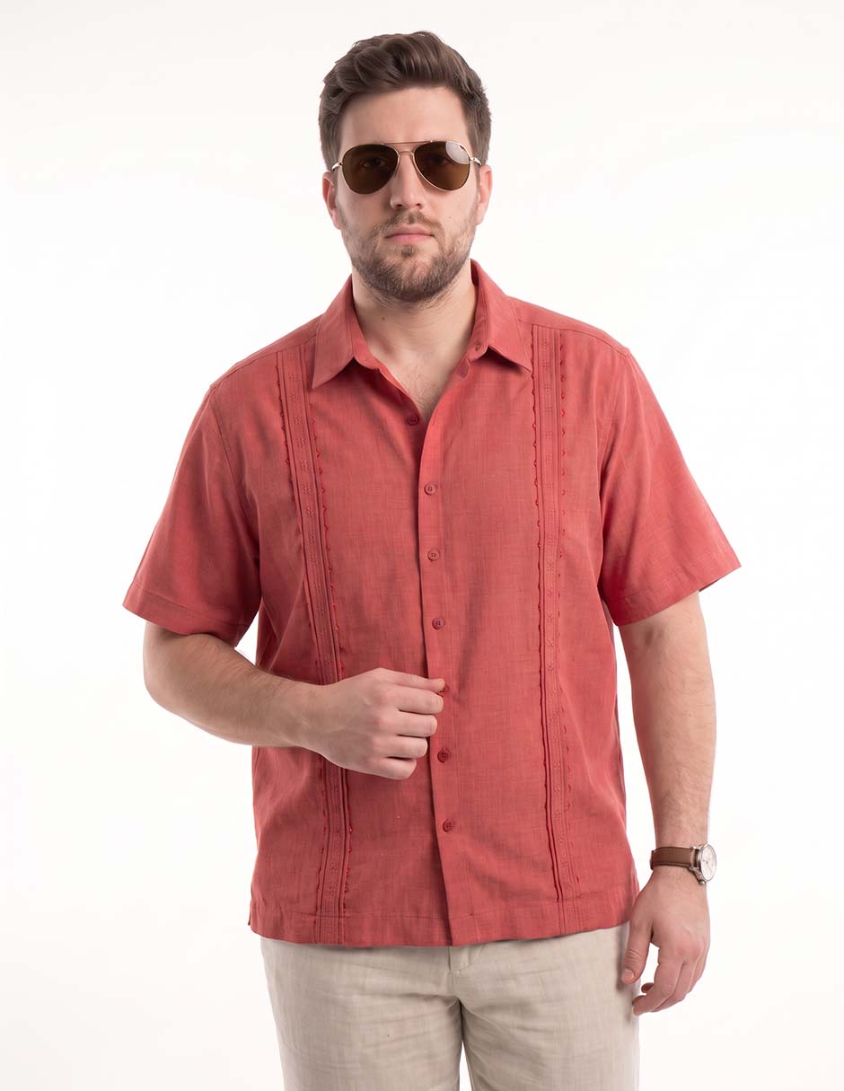 Guayabera manga corta para hombre