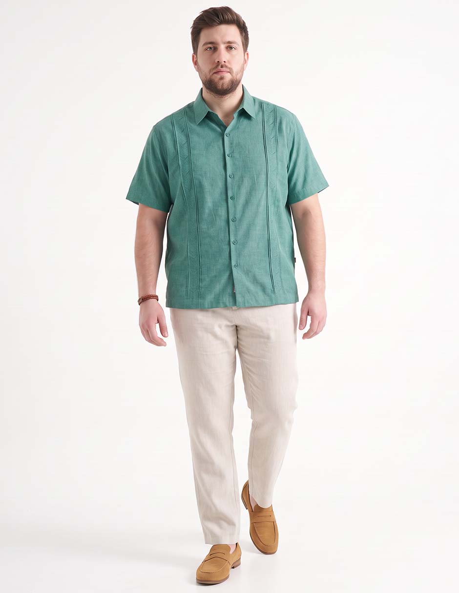 Guayabera manga corta para hombre 4