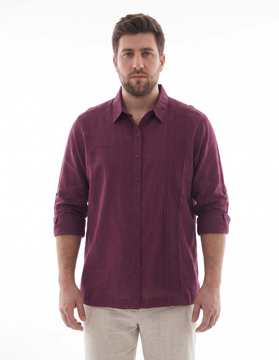 Guayabera manga corta para hombre