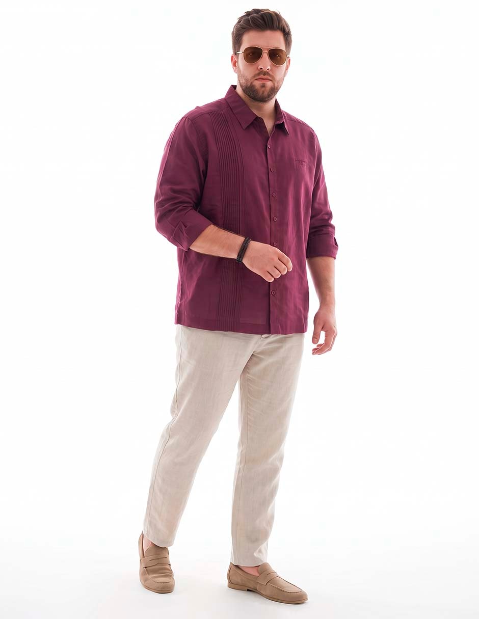 Guayabera manga corta para hombre 4