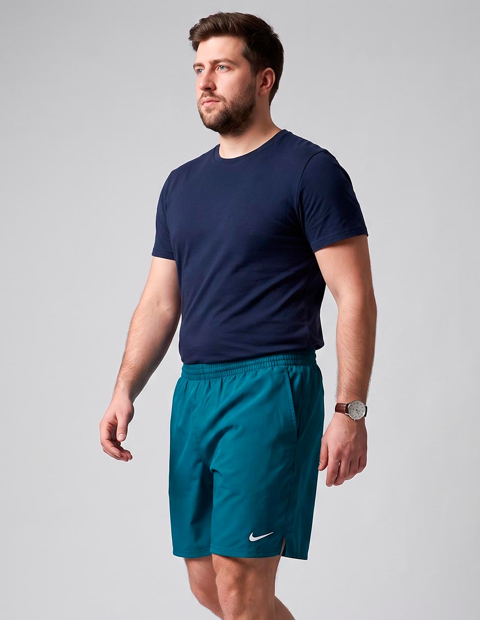 Traje baño short volley calzón de malla integrado para hombre