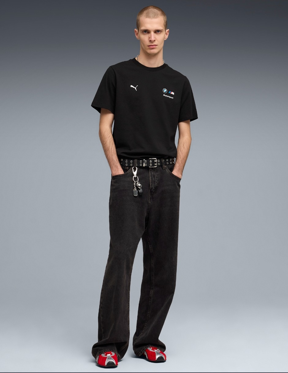 Playera bmw mms ess logo tee cuello redondo para hombre 3