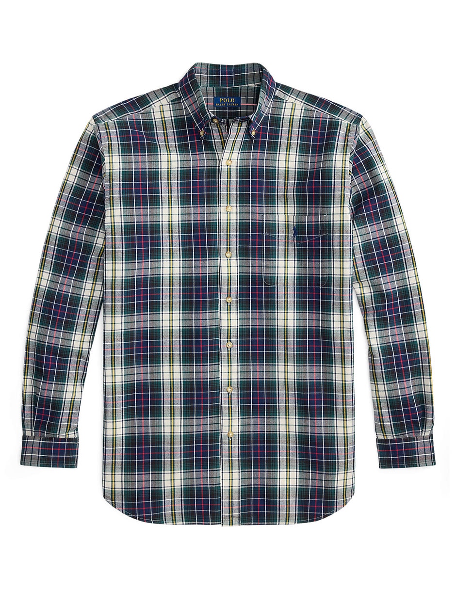 Camisa casual de algodón manga larga para hombre 10