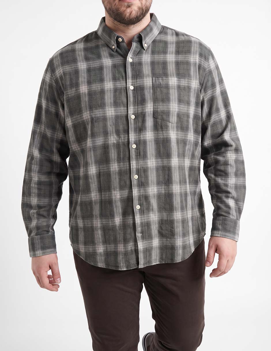 Camisa casual de pana manga larga para hombre 4