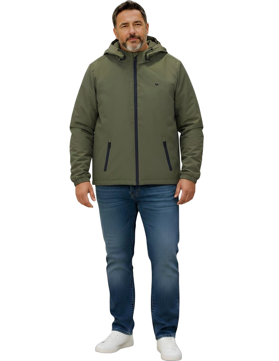 Chamarra casual con capucha para hombre 2