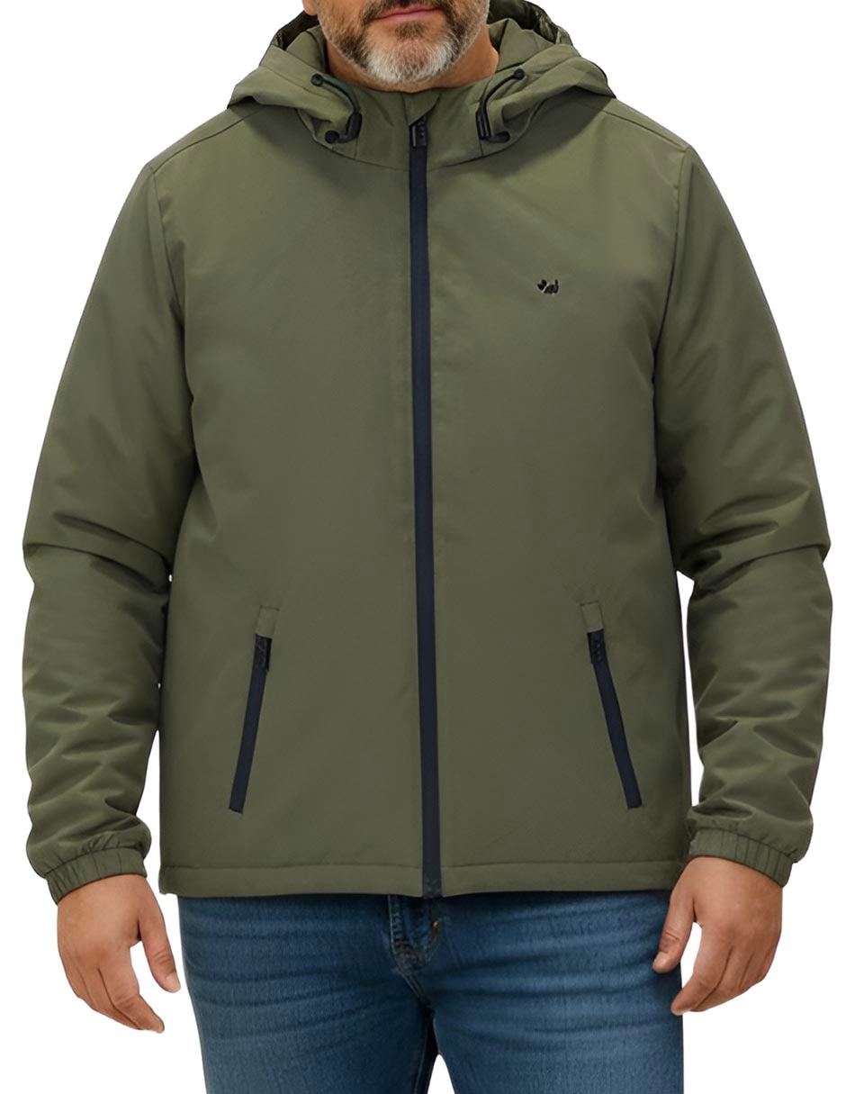 Chamarra casual con capucha para hombre 4