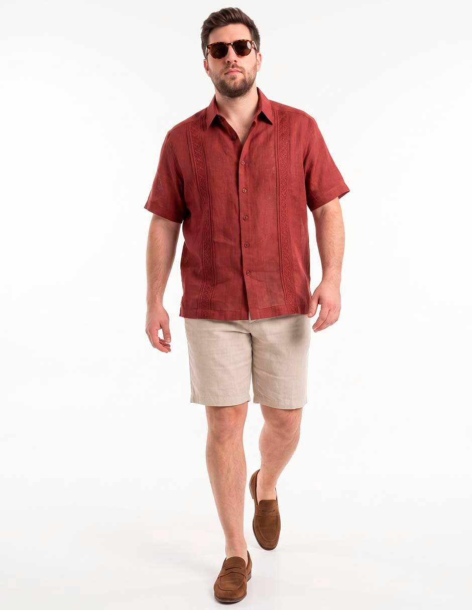 Guayabera manga corta para hombre