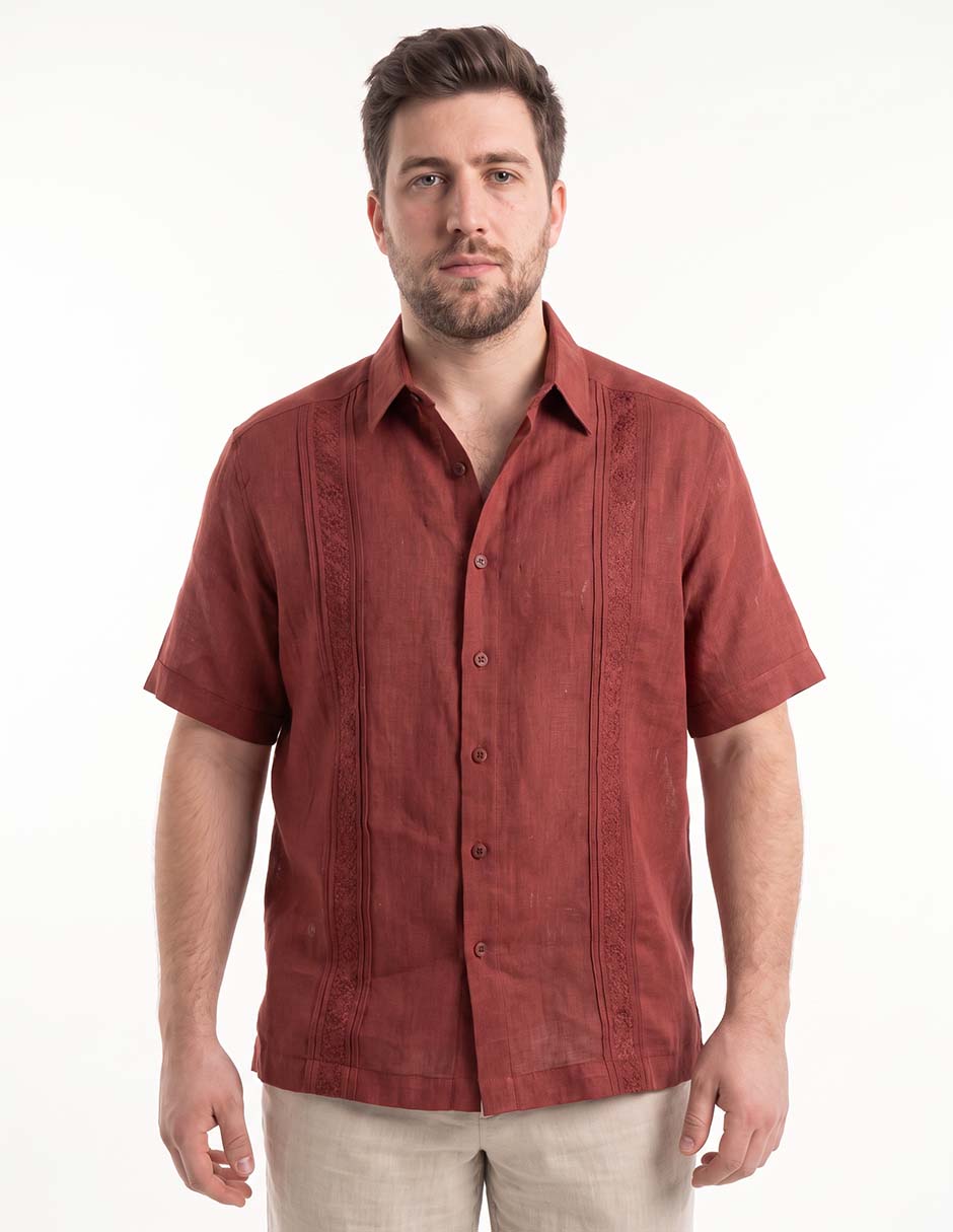 Guayabera manga corta para hombre