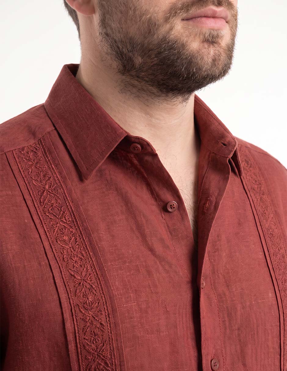 Guayabera manga corta para hombre
