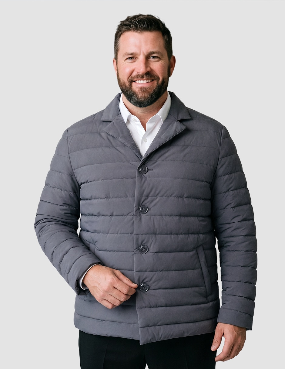 Chamarra casual capitonada para hombre Chamarra casual capitonada para hombre
