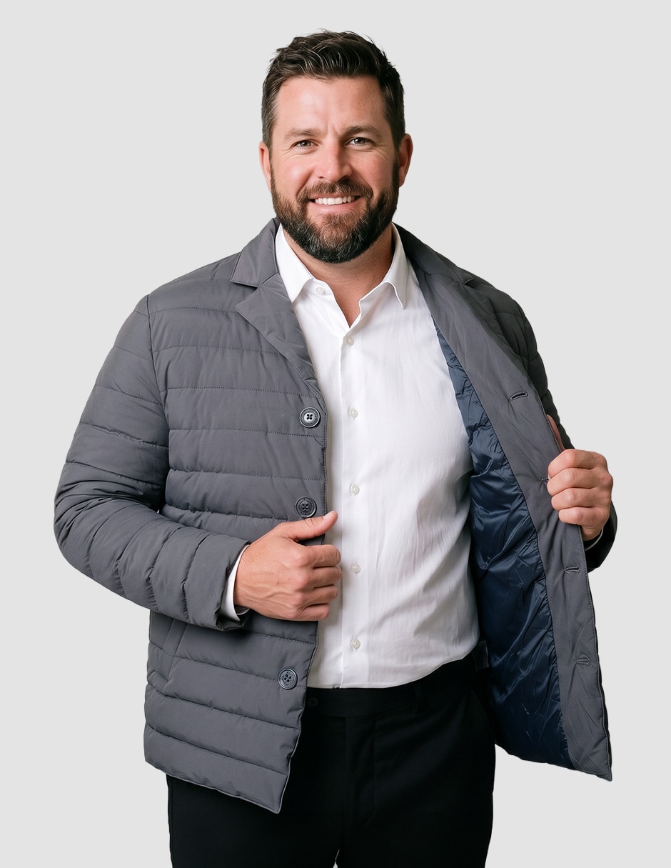 Chamarra casual capitonada para hombre 4