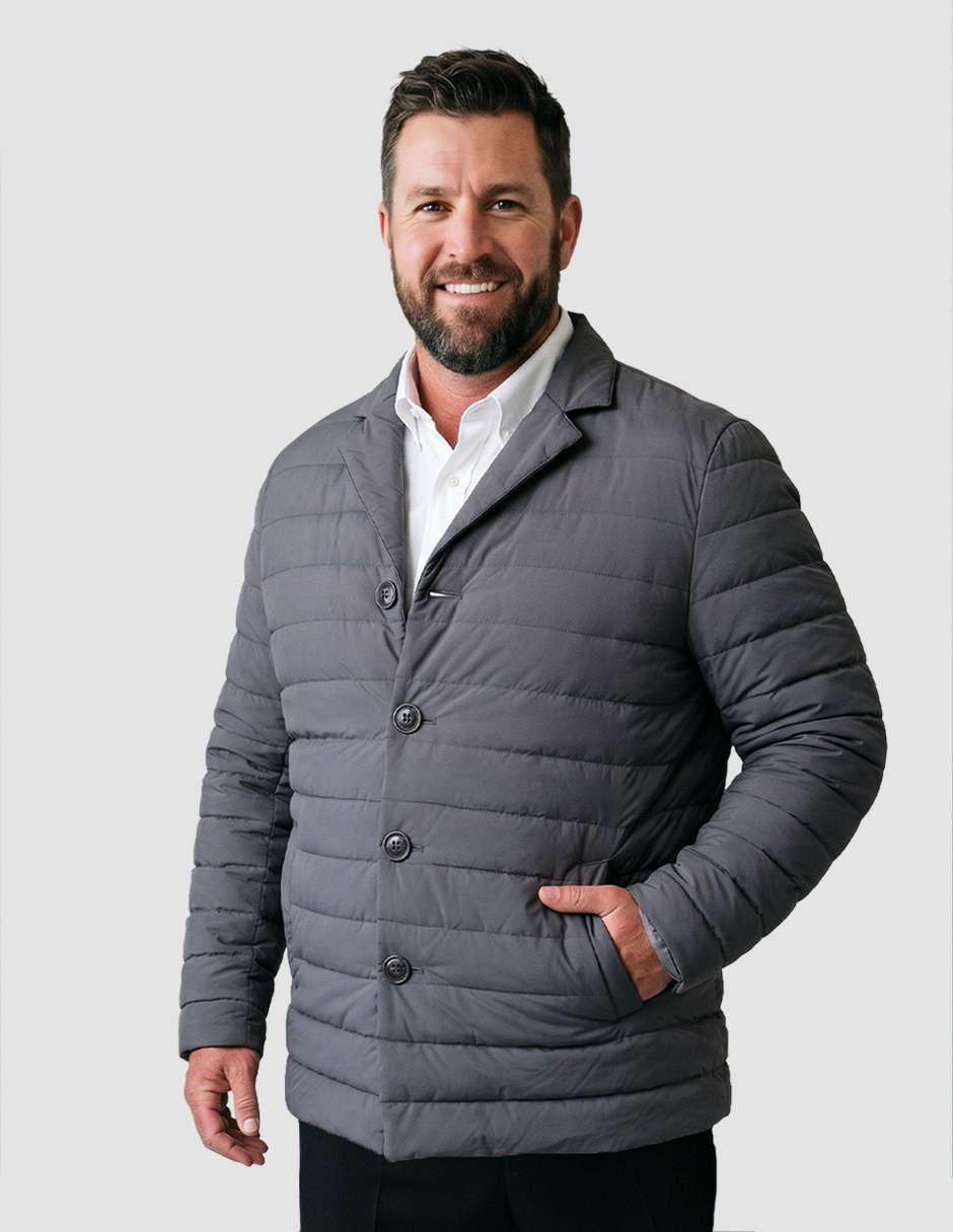 Chamarra casual capitonada para hombre 3