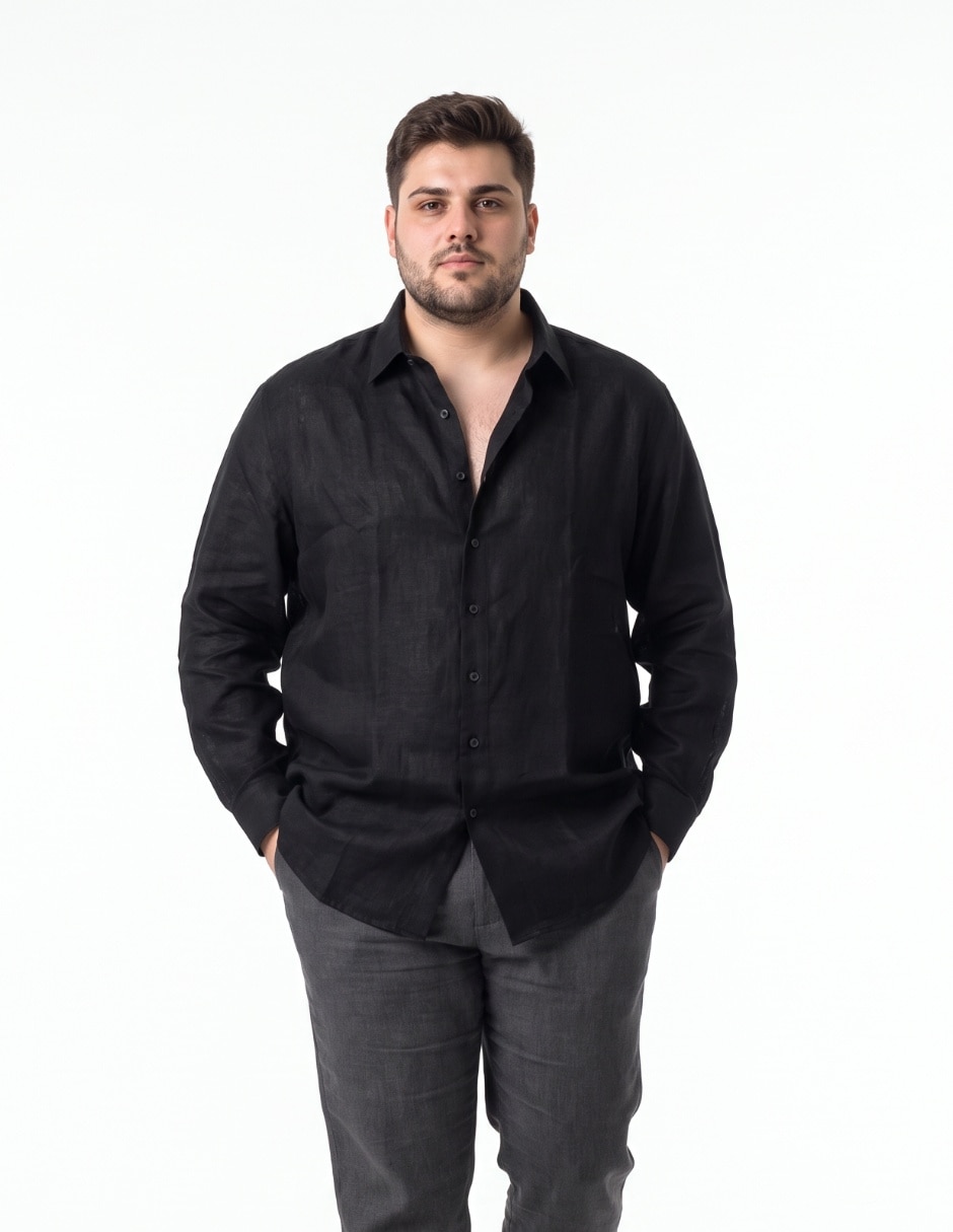 Camisa de vestir manga larga para hombre