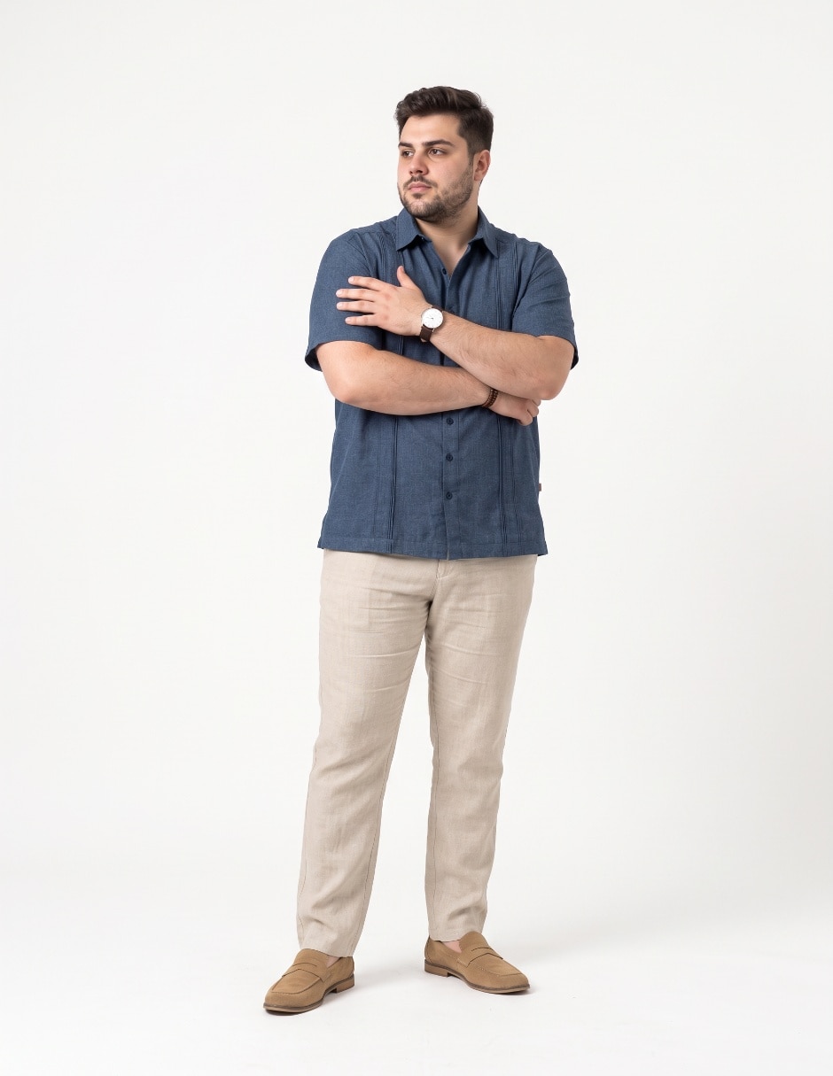 Guayabera manga corta para hombre 3