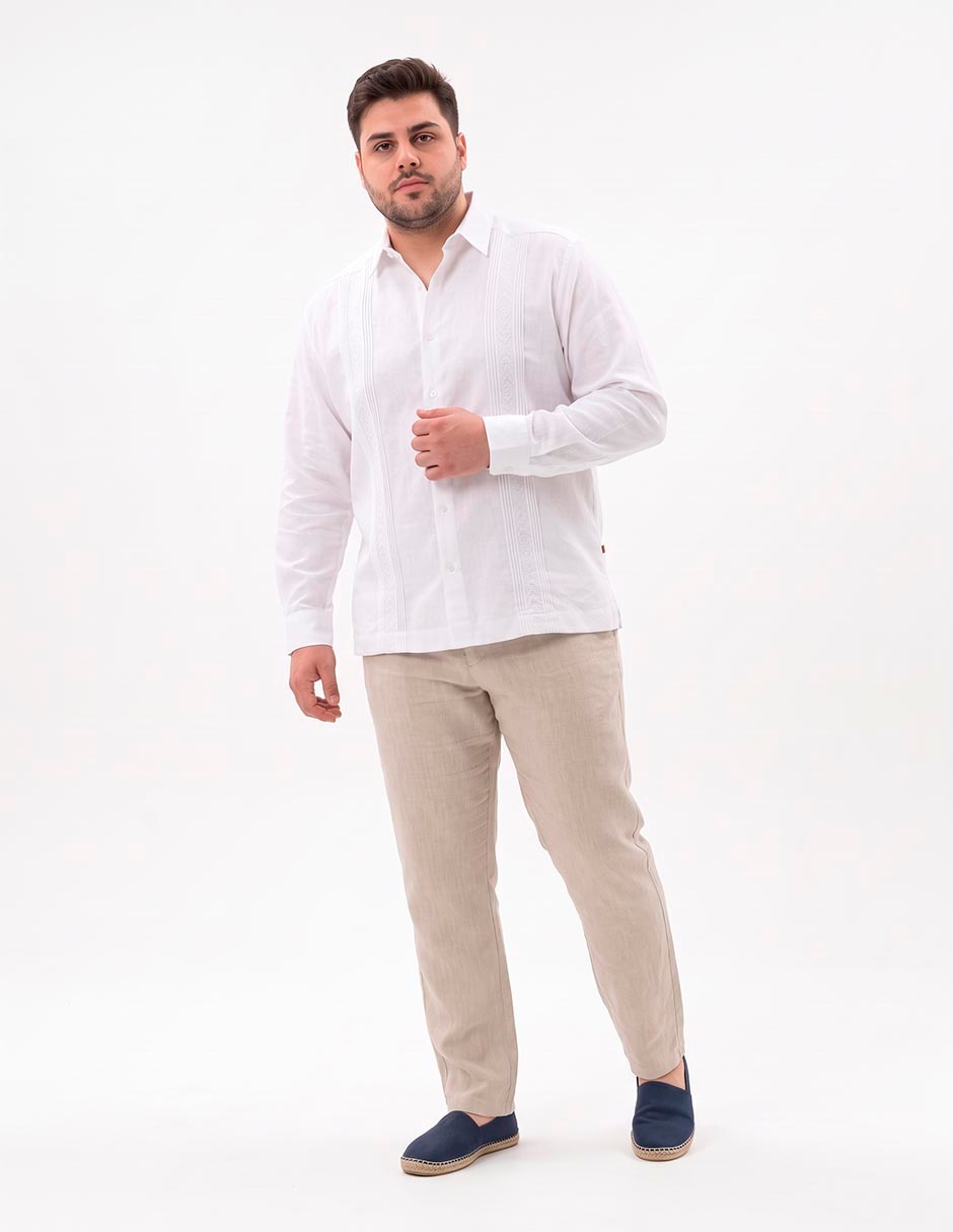 Guayabera manga larga para hombre 3