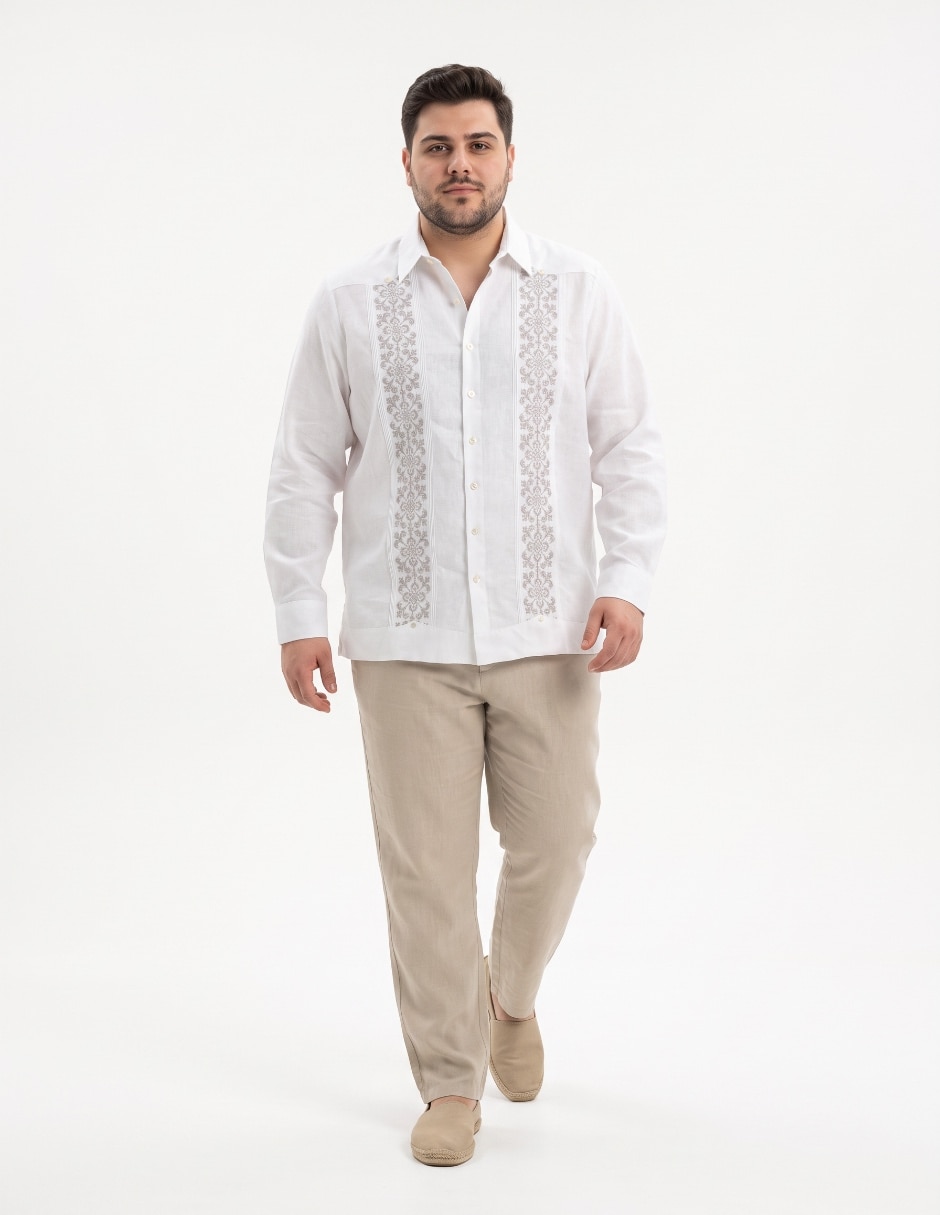 Guayabera manga corta para hombre