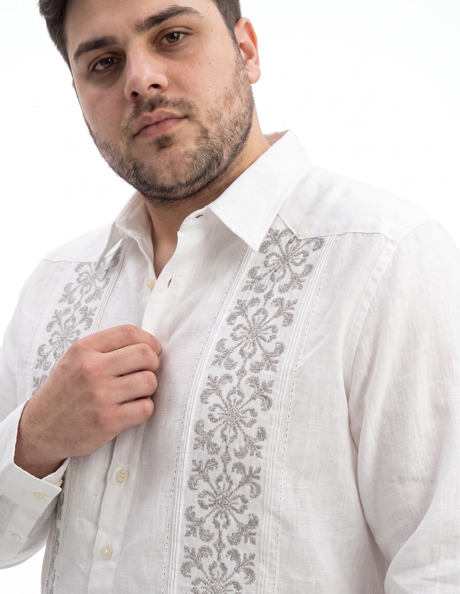 Guayabera manga corta para hombre 4