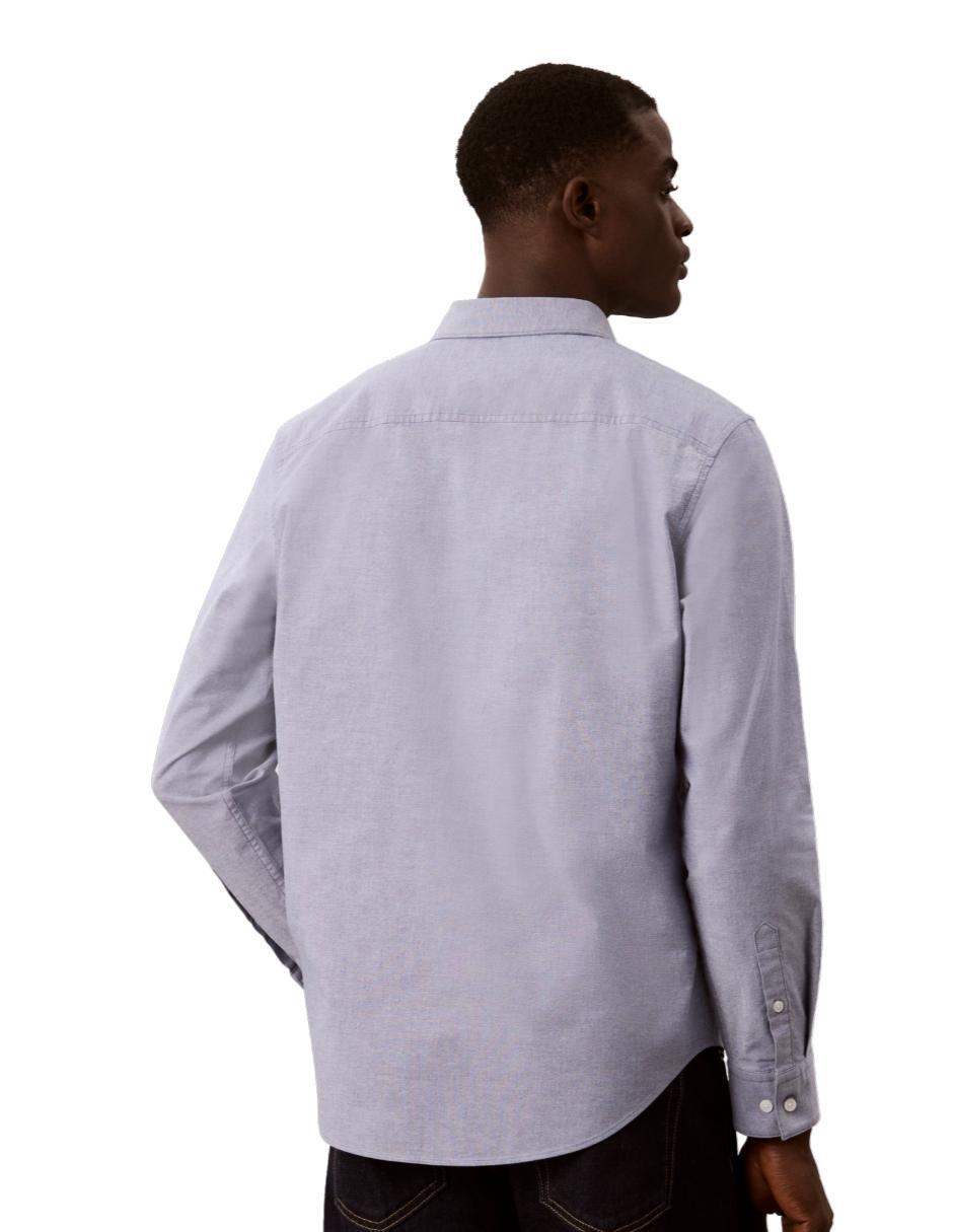 Camisa business casual oxford shirts manga larga para hombre 3
