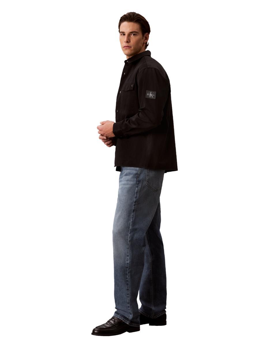 Jeans relaxed straight deslavado para hombre 4