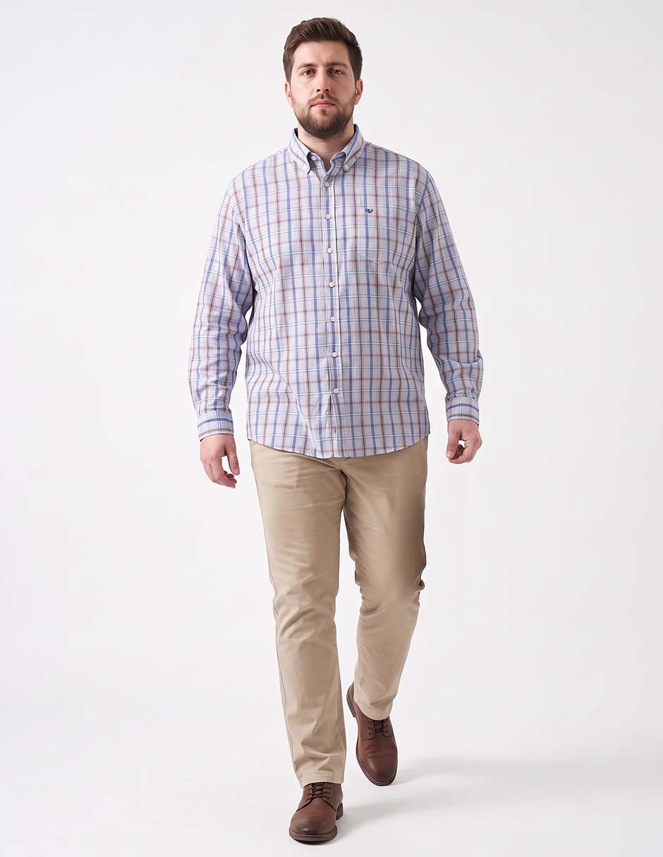 Camisa casual de algodón manga larga para hombre 3