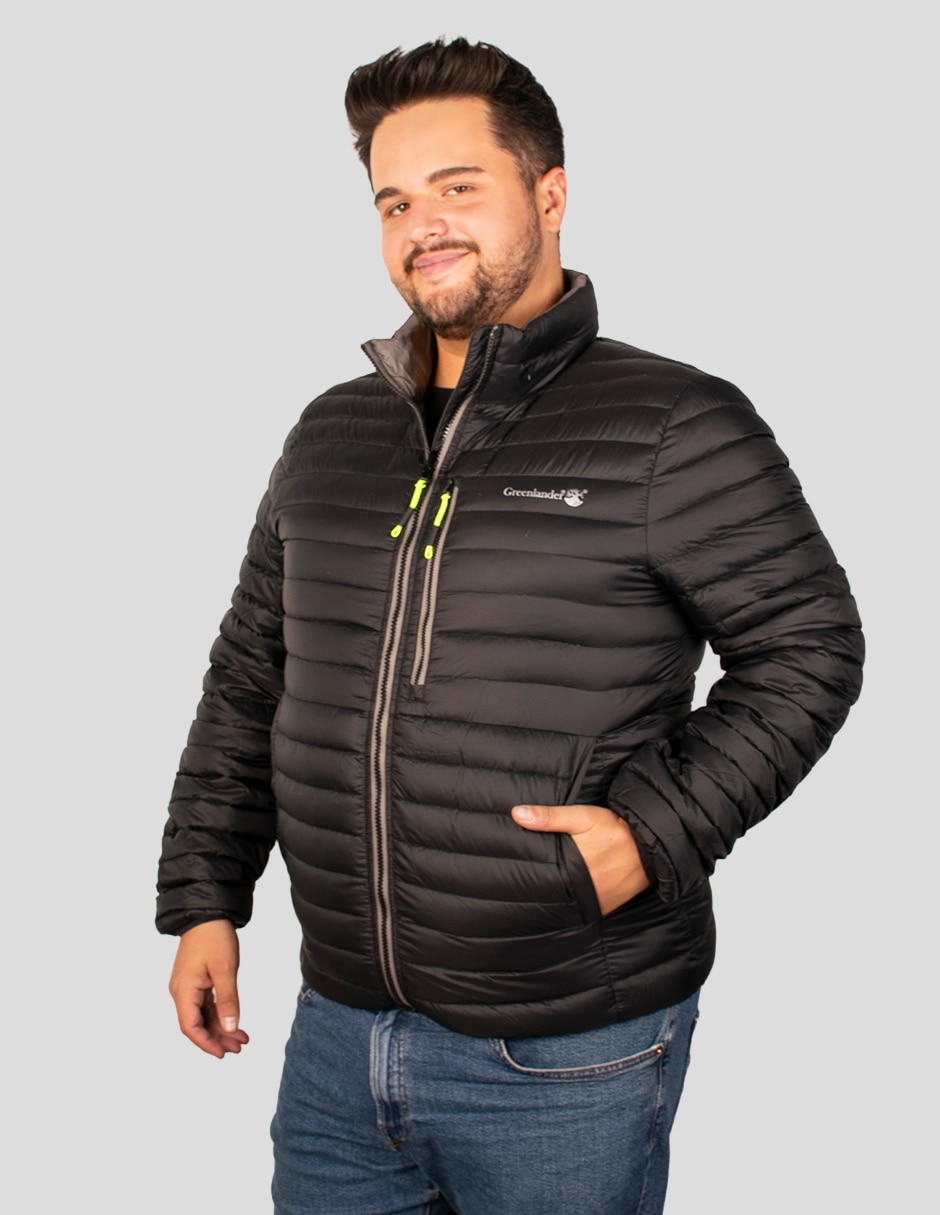 Chamarra capitonada capucha y bolsa para hombre 3