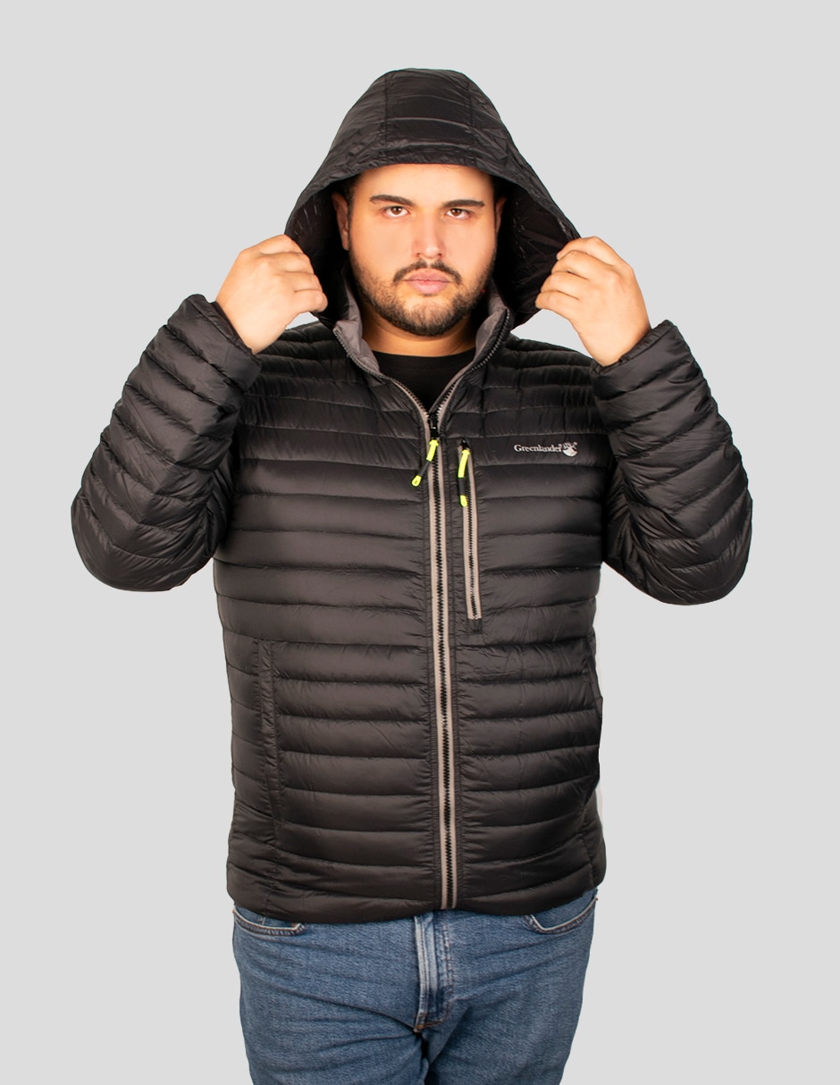 Chamarra capitonada capucha y bolsa para hombre 2