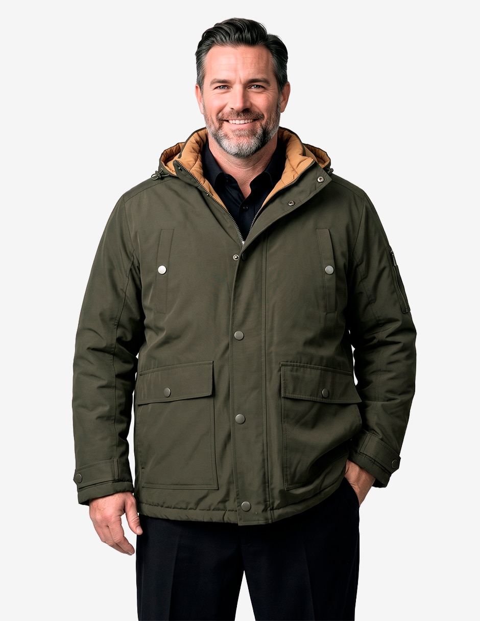 Chamarra parka reversible para hombre