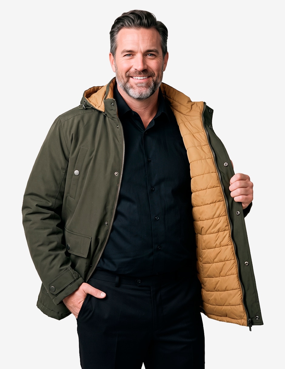 Chamarra parka reversible para hombre 2