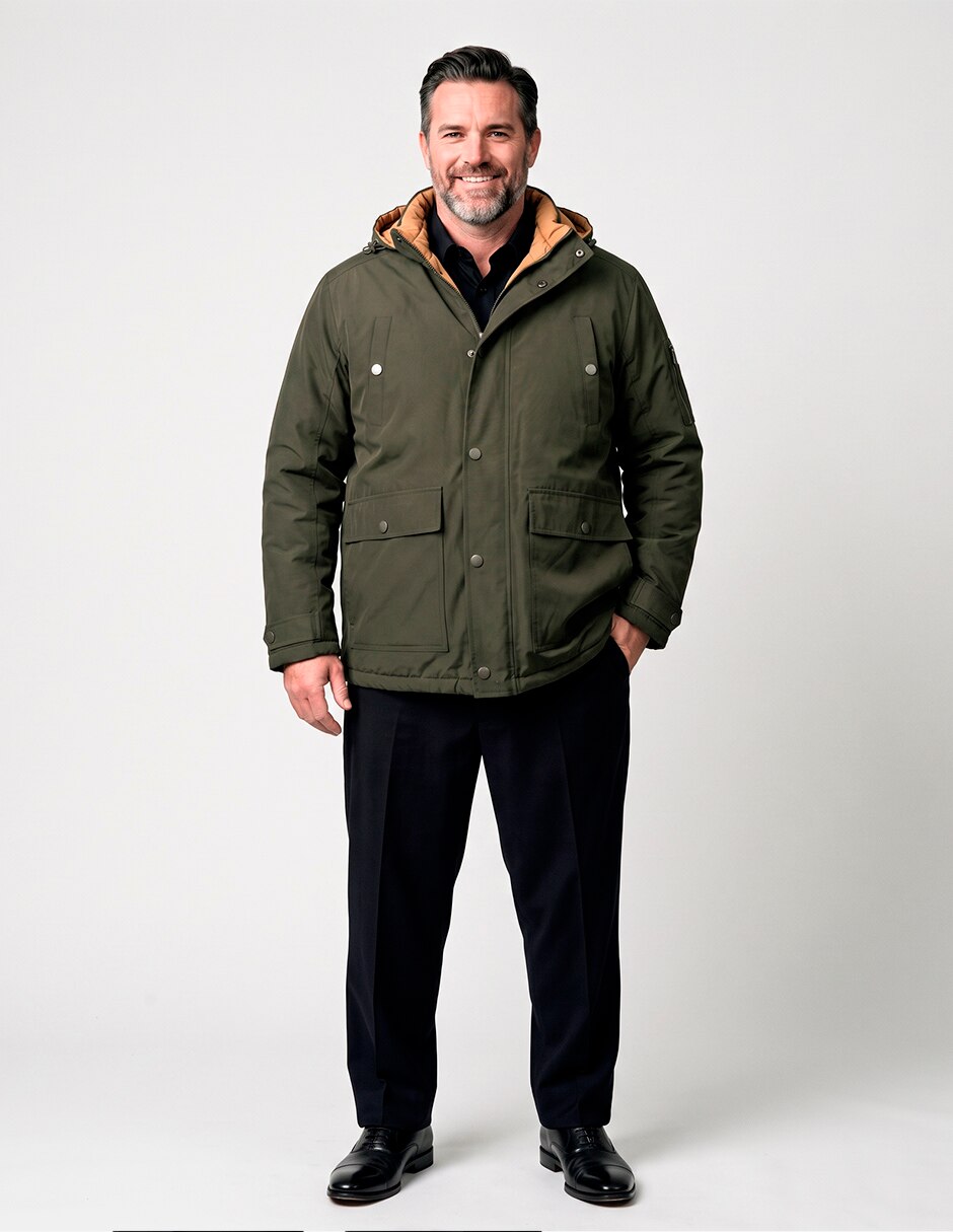 Chamarra parka reversible para hombre 7