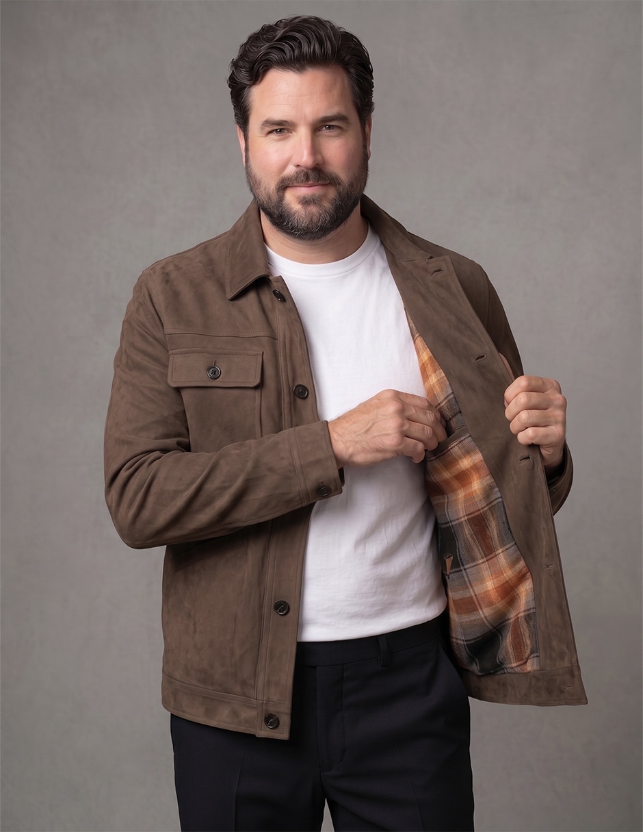 Chamarra casual con bolsillos para hombre 2