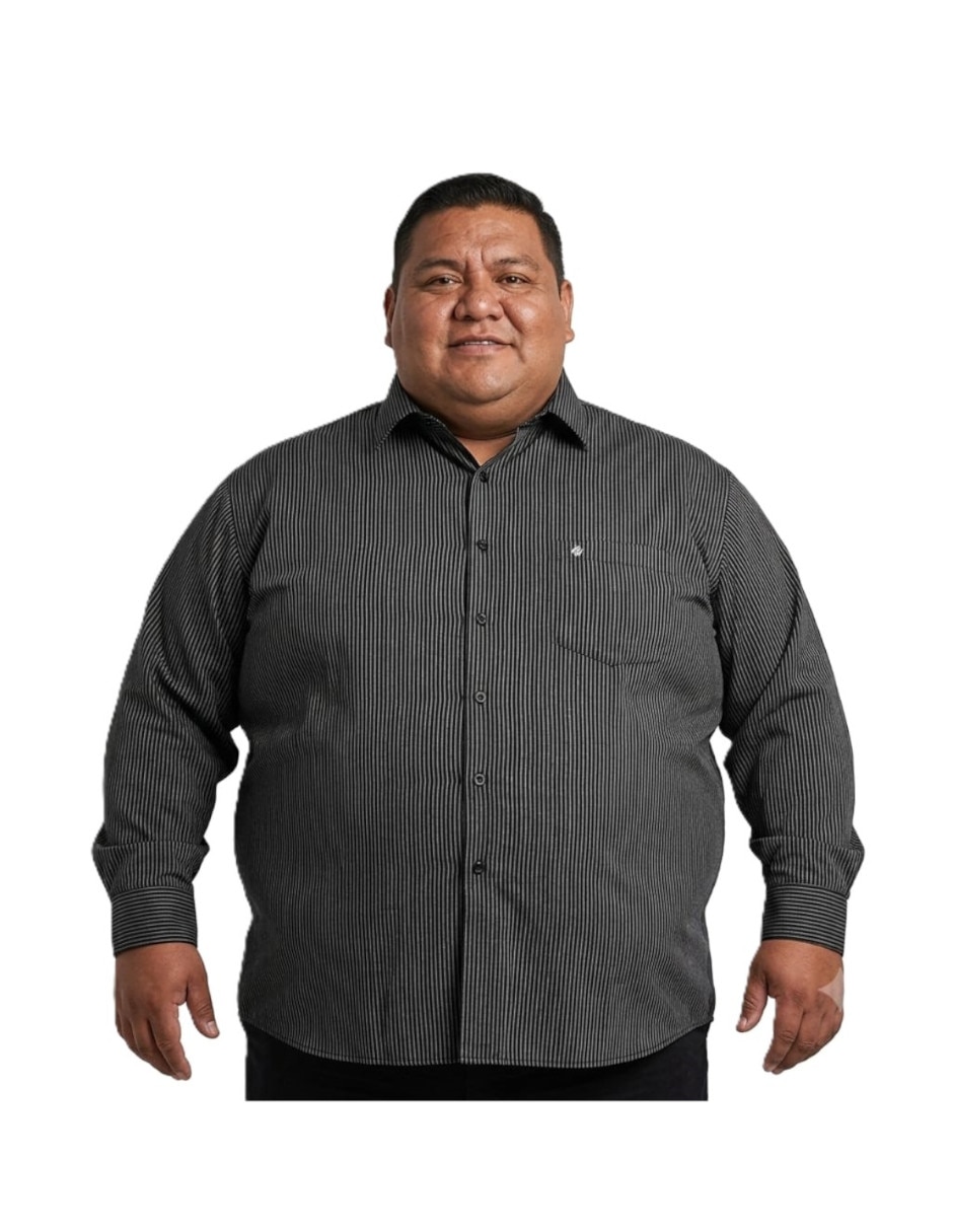 Camisa casual manga larga para hombre 4