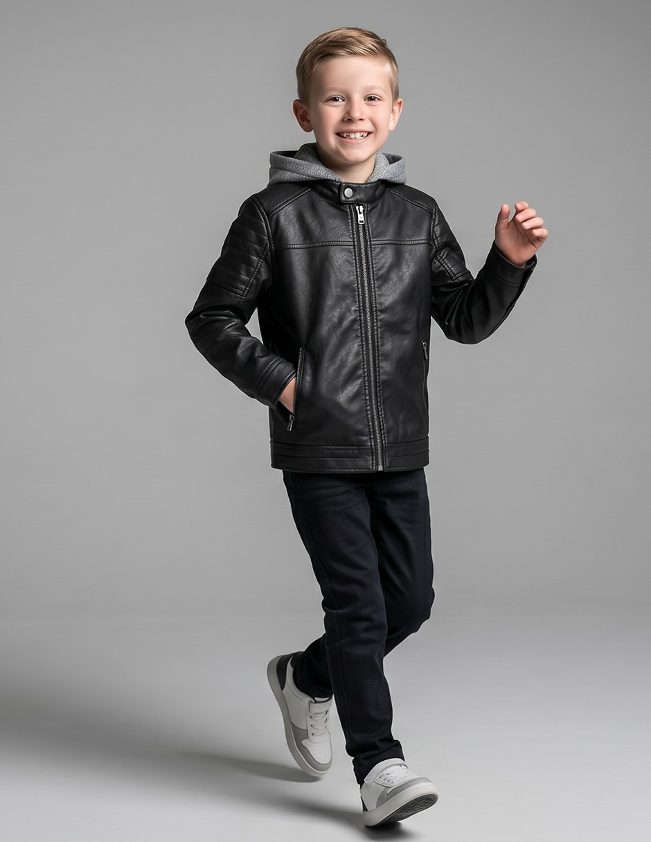 Chamarra Biker para niño 3